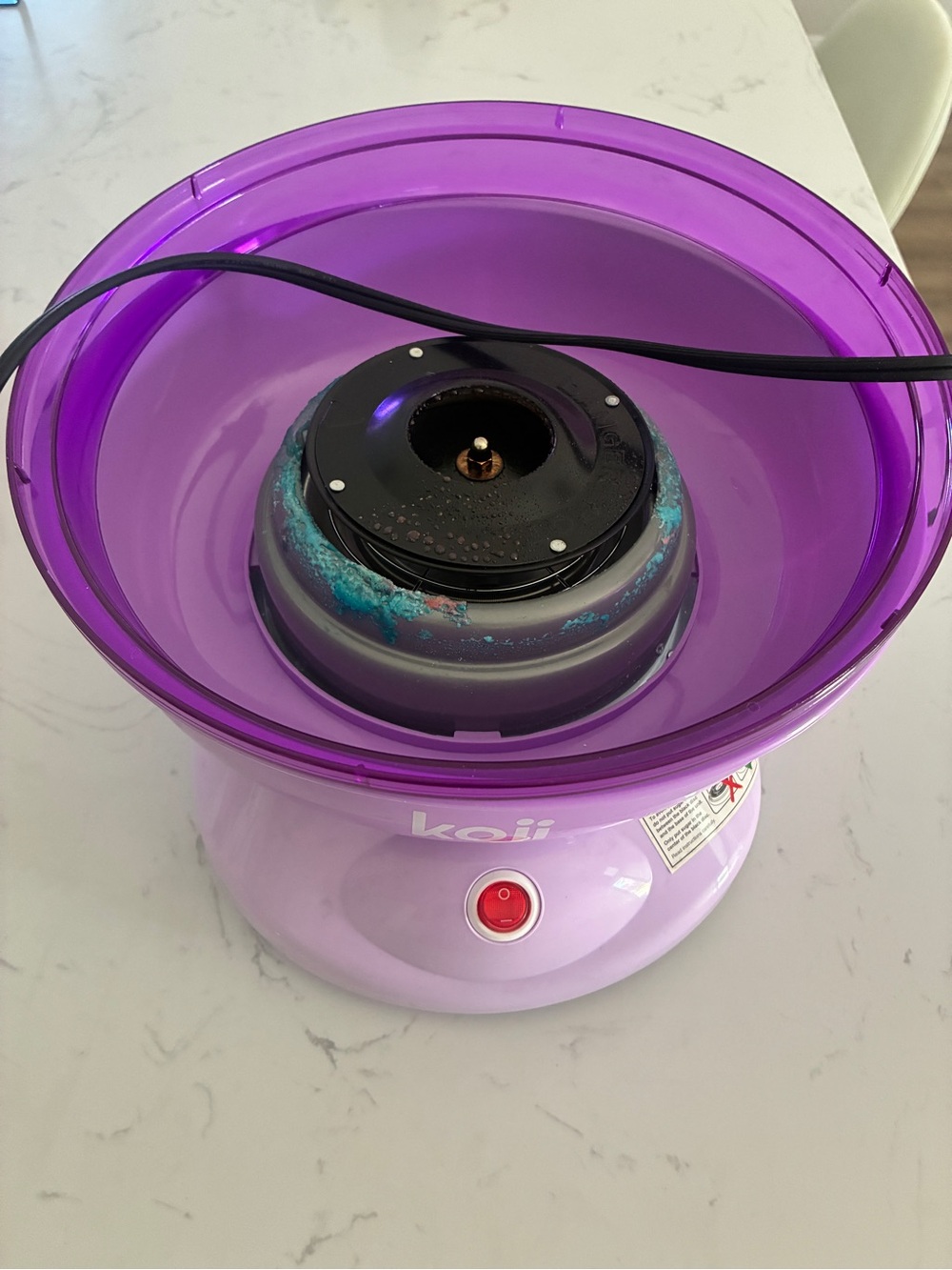 Koji Purple Cotton Candy Maker Machine KJ024 450W Party Carnival Treat Maker